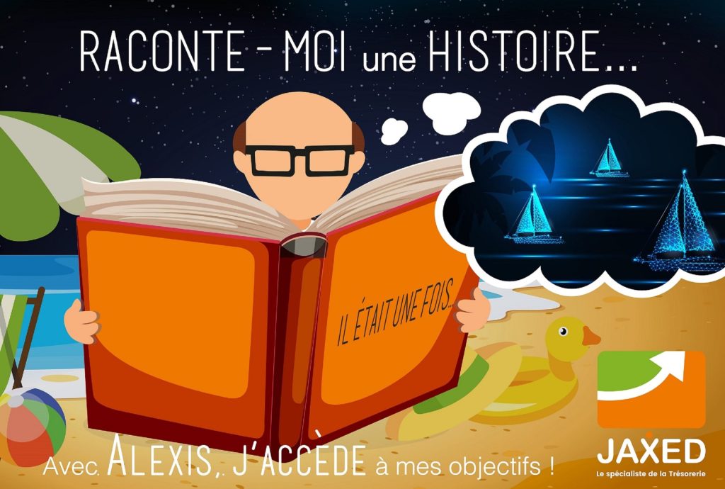 Alexis raconte une histoire aux chefs d'entreprise lyonnais