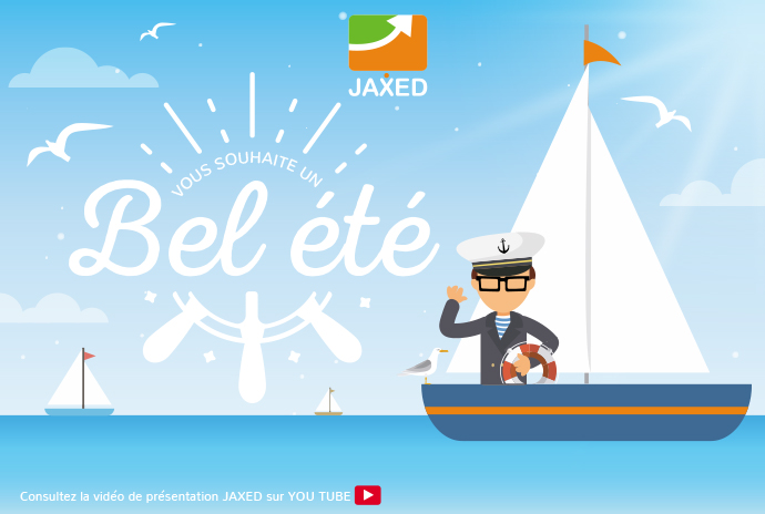 Avatar Jaxed souhaitant un bel été à ses clients entrepreneurs.