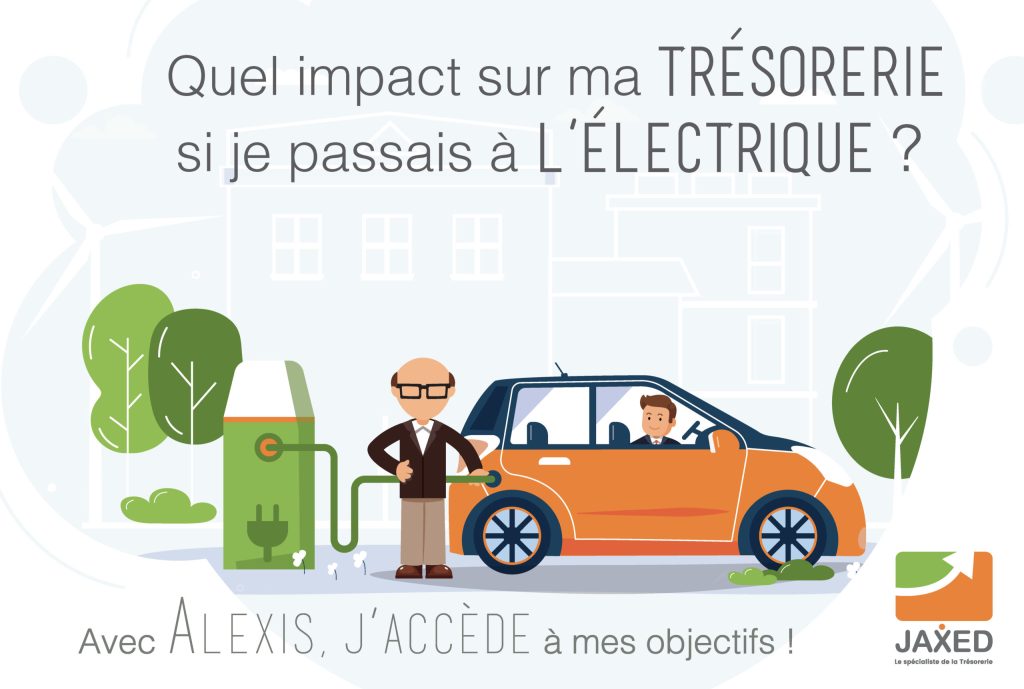 Entrepreneur qui recharge son véhicule électrique.